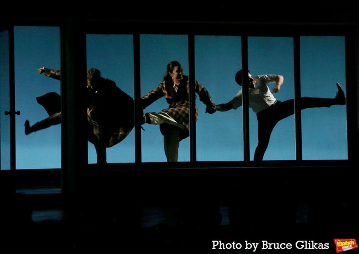 Daniel Radcliffe, Lindsay Mendez and Jonathan Groff  at 