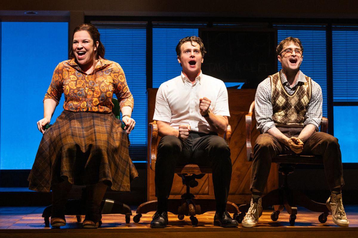 Lindsay Mendez, Jonathan Groff & Daniel Radcliffe at 