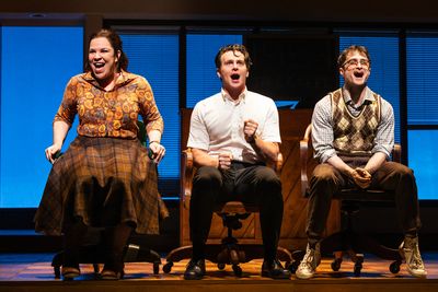 Lindsay Mendez, Jonathan Groff & Daniel Radcliffe Photo