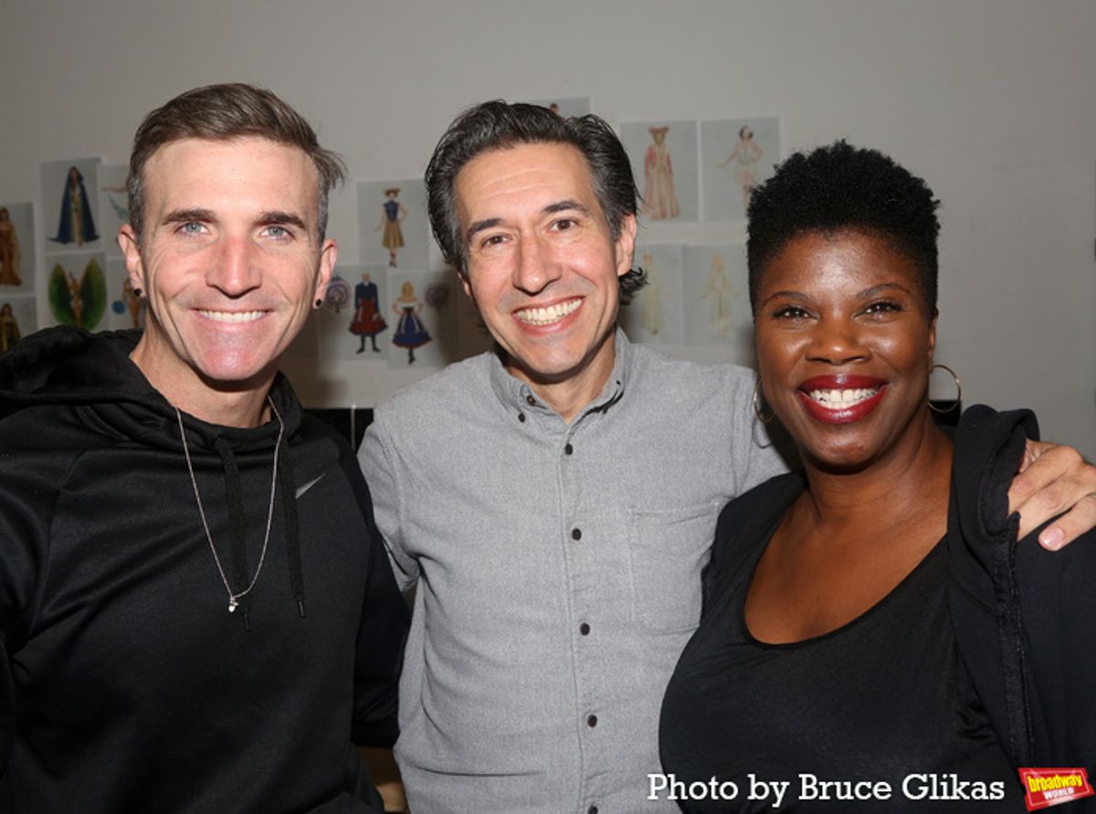 Associate Choreographer/Dance Captain/Swing Charlie Sutton and Director/Choreographer Josh Rhodes and Associate Director Deidre Goodwin  at 