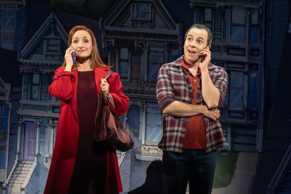 Maggie Lakis (Miranda Hillard) and Rob McClure (Daniel Hillard) Photo