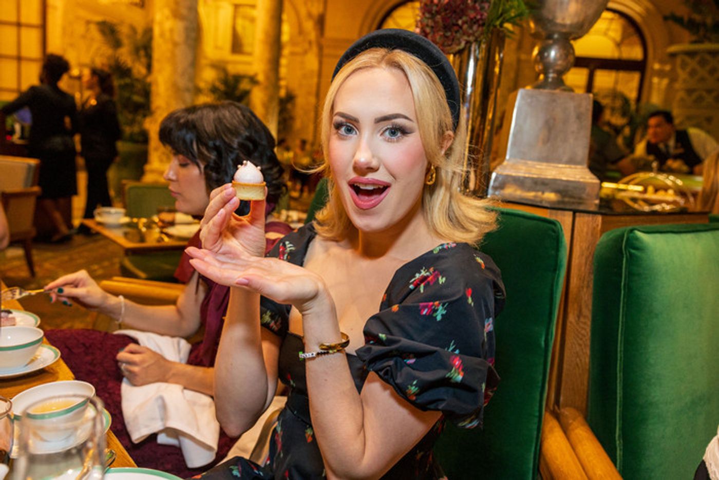 Photos: WICKED Stars Alyssa Fox and McKenzie Kurtz Enjoy the Plaza Hotel's WICKED-Themed Tea  Image