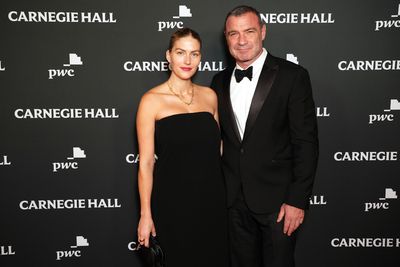 Taylor Neisen and Liev Schreiber  Photo