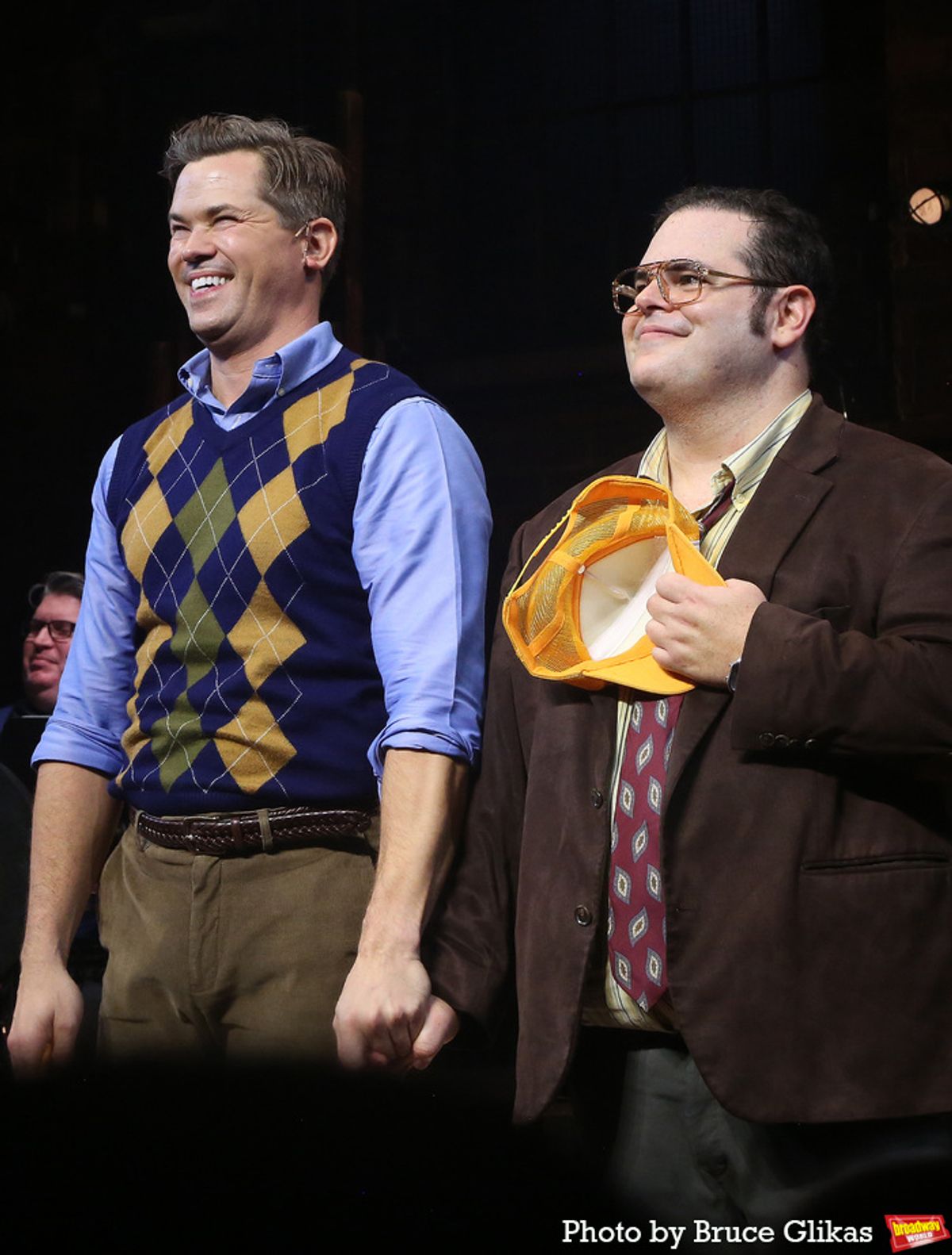 Andrew Rannells and Josh Gad at 