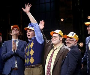 Director Alex Timbers, Andrew Rannells, Josh Gad, Co-Writer Anthony King and Co-Writer Scott Brown @ BroadwayWorld Director Alex Timbers, Andrew Rannells, Josh Gad, Co-Writer Anthony King and Co-Write Photo