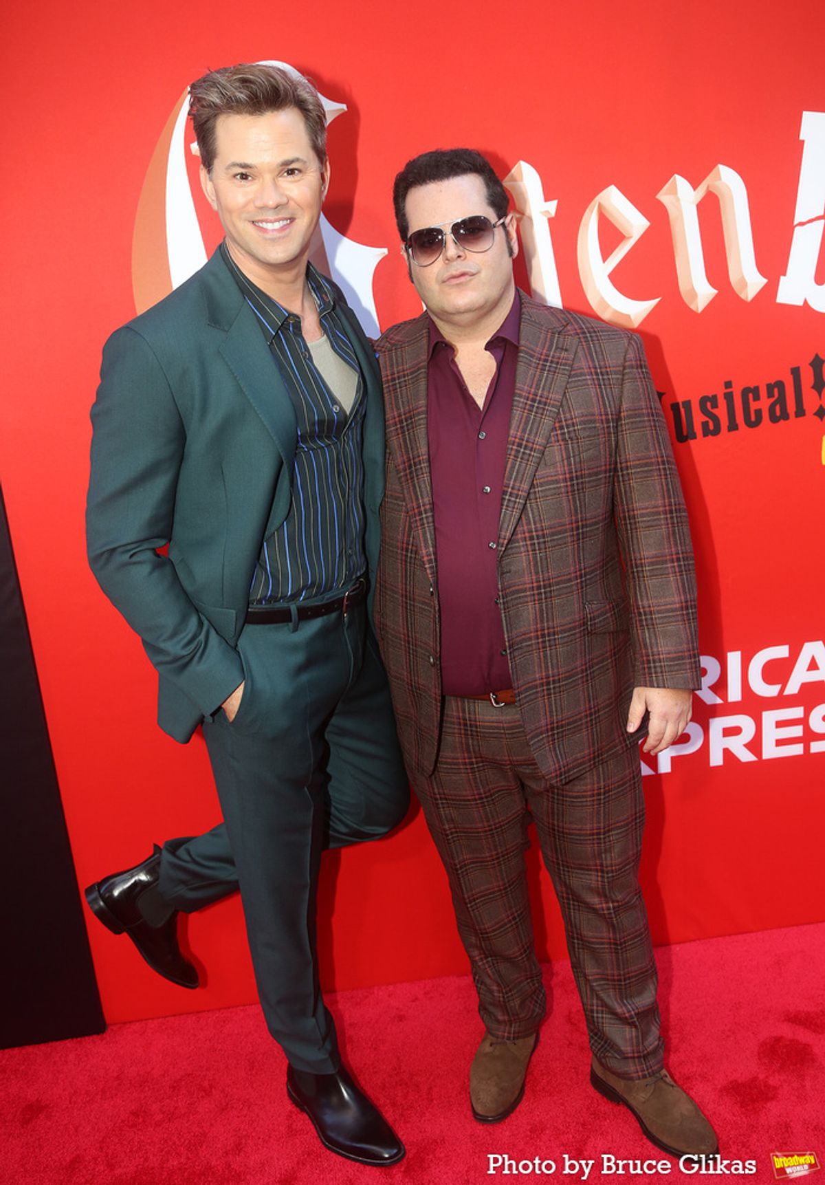 Andrew Rannells and Josh Gad at 