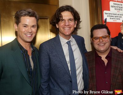 Andrew Rannells, Director Alex Timbers and Josh Gad Photo