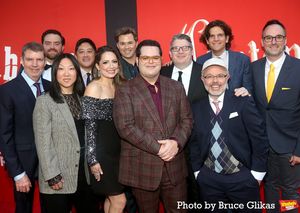 Andrew Rannells, Josh Gad, Alex Timbers, Scott Brown, Anthony King and The Company of Photo