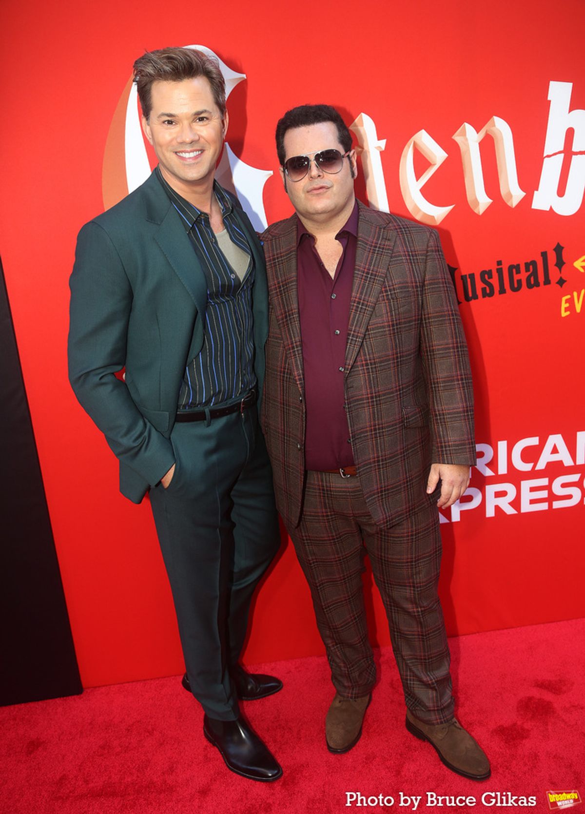 Andrew Rannells and Josh Gad at 