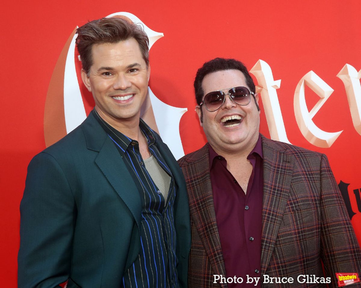 Andrew Rannells and Josh Gad at 