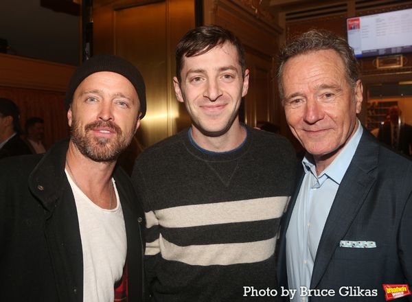 Aaron Paul, Alex Edelman and Bryan Cranston  Photo