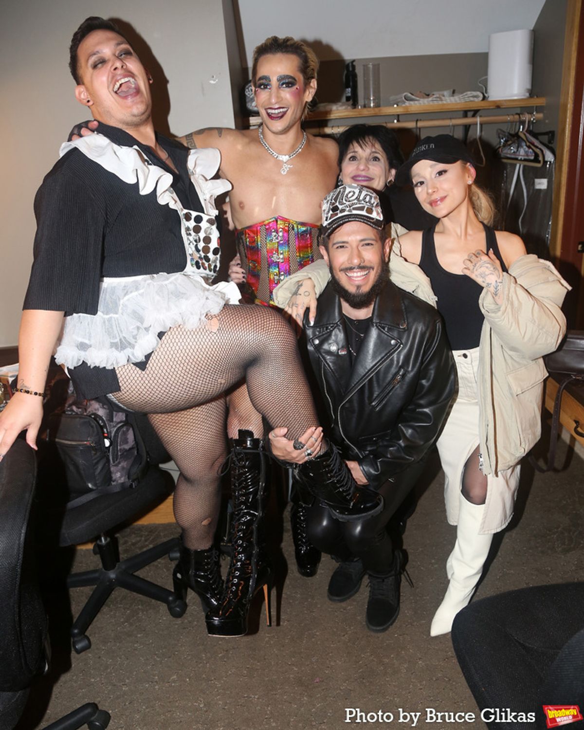 Salina EsTitties, Frankie Grande, Joan Grande, Mandoh Melendez and Ariana Grande  at 