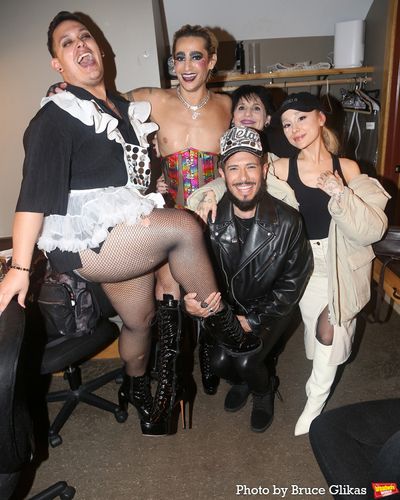 Salina EsTitties, Frankie Grande, Joan Grande, Mandoh Melendez and Ariana Grande  Photo