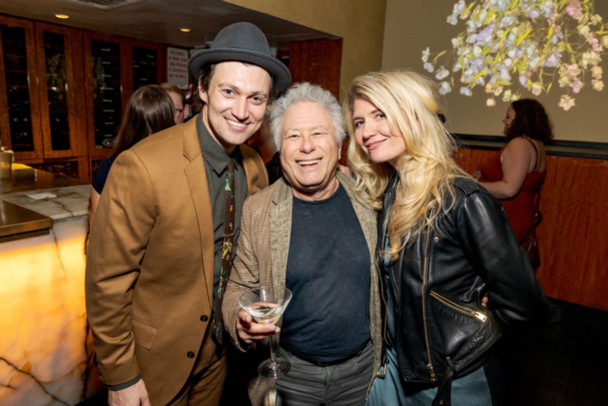 Bryce Pinkham, Alan Menken and Scarlett Strallen  at 