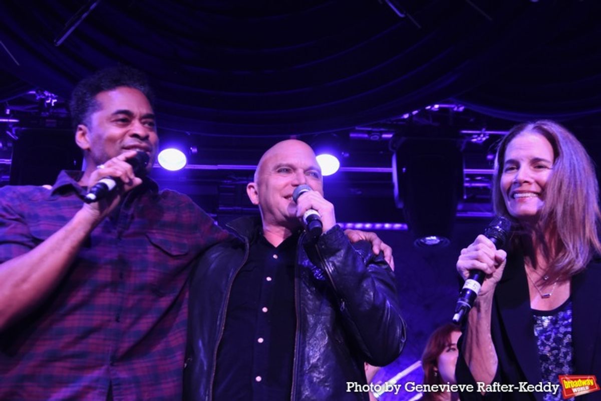 Destan Owens, Michael Cerveris and Marcia Mitzman at 