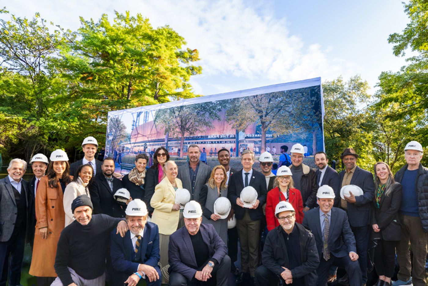 Photos: Public Theater Breaks Ground for Revitalized Delacorte Theater  Image