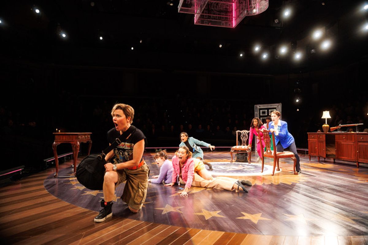 Kelly McAndrew, Megan Hill, Sarah-Anne Martinez, Natalya Lynette Rathnam, Felicia Curry, Yesenia Iglesias and Naomi Jacobson at 