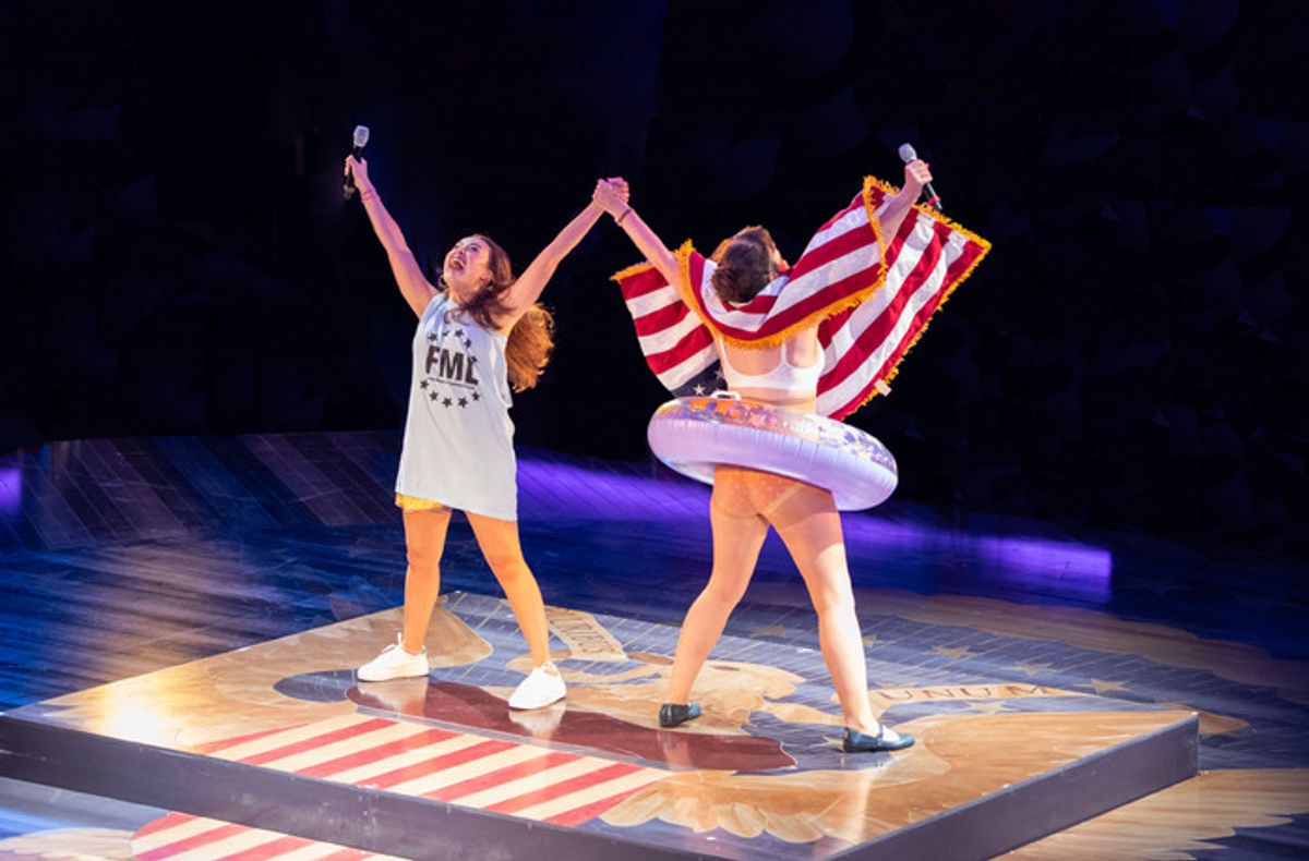 Sarah-Anne Martinez and Megan Hill  at 