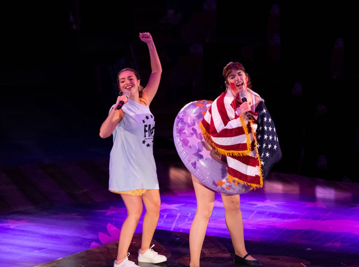 Sarah-Anne Martinez and Megan Hill  at 