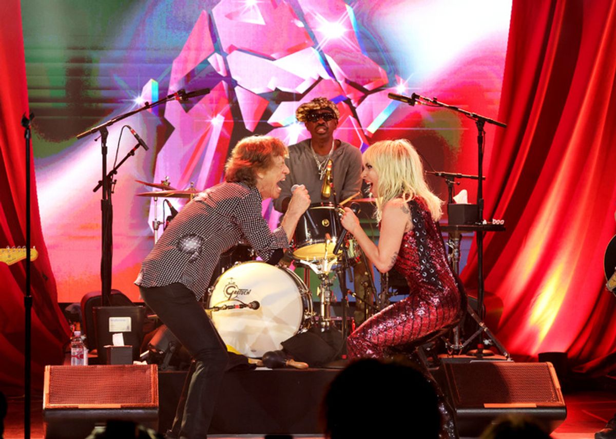 Mick Jagger and Lady Gaga at 