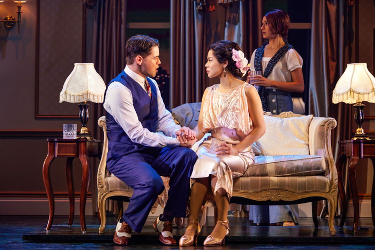 Jeremy Jordan and Eva Noblezada at 