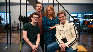 Joel Meyers (Albus Potter), Steve Haggard (Harry Potter), Angela Reed (Ginny Potter), William Bednar (James Potter Jr.) @ BroadwayWorld Joel Meyers (Albus Potter), Steve Haggard (Harry Potter), Angela Reed (Ginny Potter), Photo
