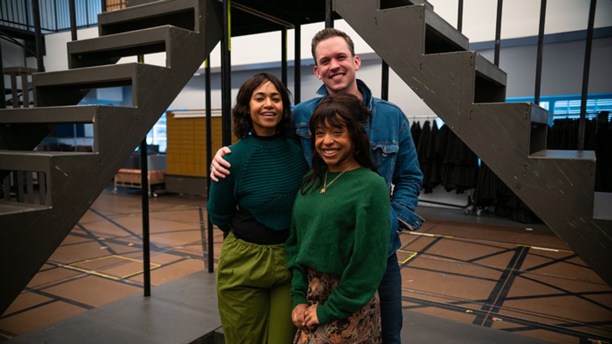 Cara Ricketts (Hermione Granger), Maya Jerome Thomas (Rose Granger-Weasley), Daniel Fredrick at 