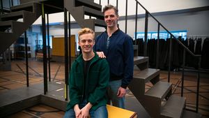 Erik Christopher Peterson (Scorpius Malfoy) and Aaron Bartz Photo