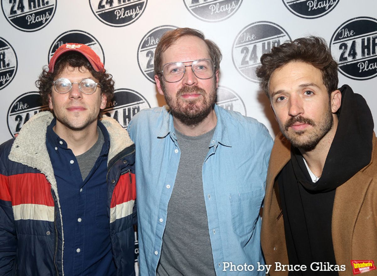 Jesse Eisenberg, Olli Haaskivi and Henri Esteve at 