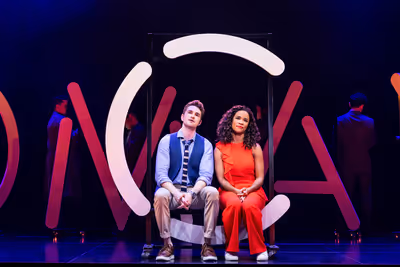 David Socolar as Theo and Britney Coleman as Bobbie in the North American Tour of COM Photo