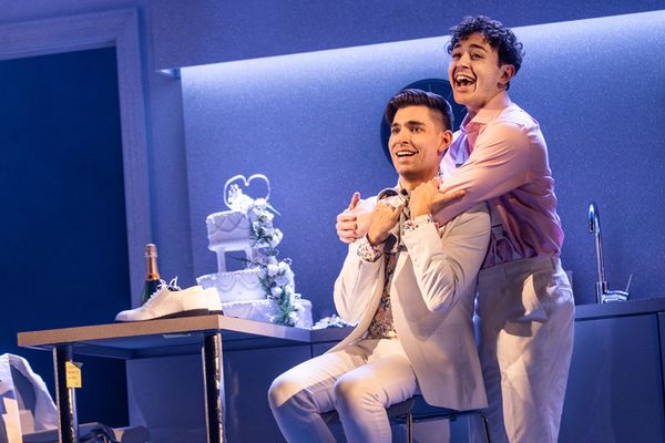 Matt Rodin as Jamie and Ali Louis Bourzgui as Paul in the North American Tour of COMP Photo