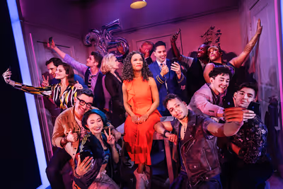 Britney Coleman as Bobbie (center) and the North American Tour of COMPANY Photo