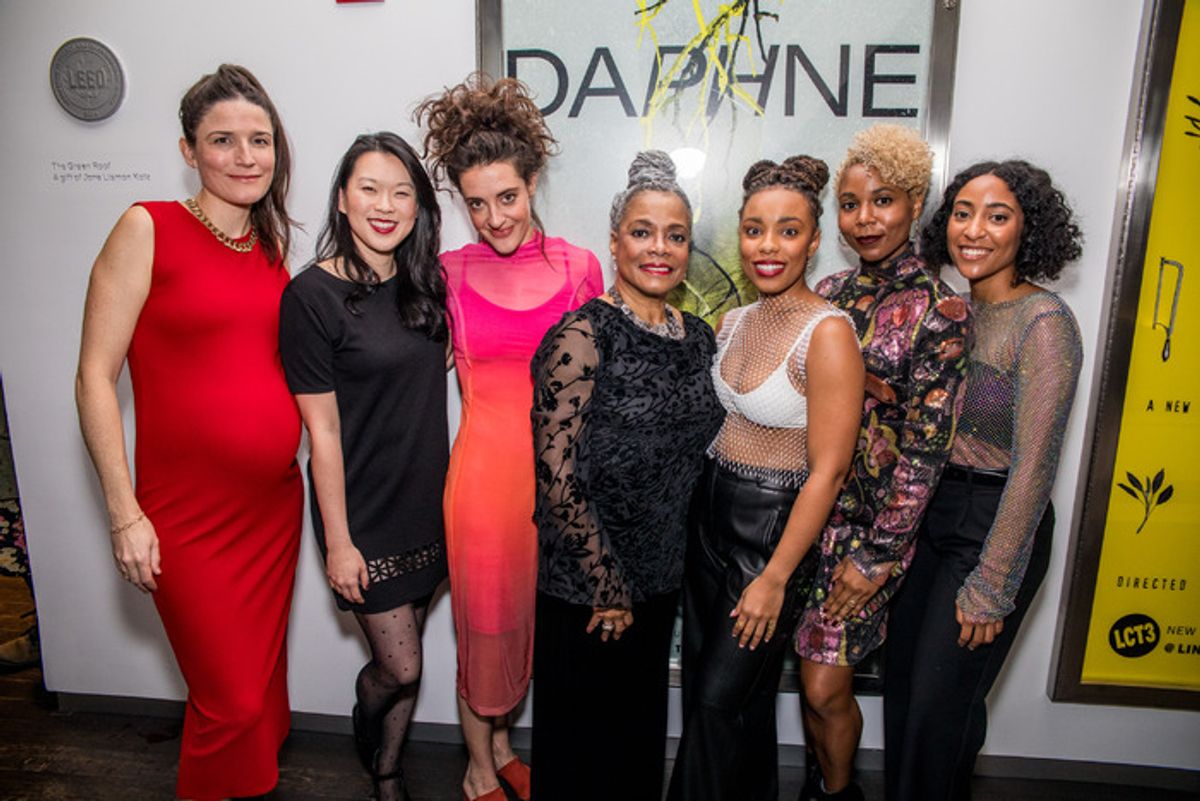 The cast with Sarah Hughes and Renae Simone Jarrett at 