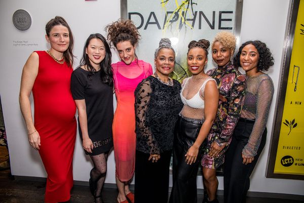 The cast with Sarah Hughes and Renae Simone Jarrett Photo