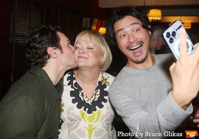 Jonathan Groff, Maria Friedman and Genki Hirakata Photo