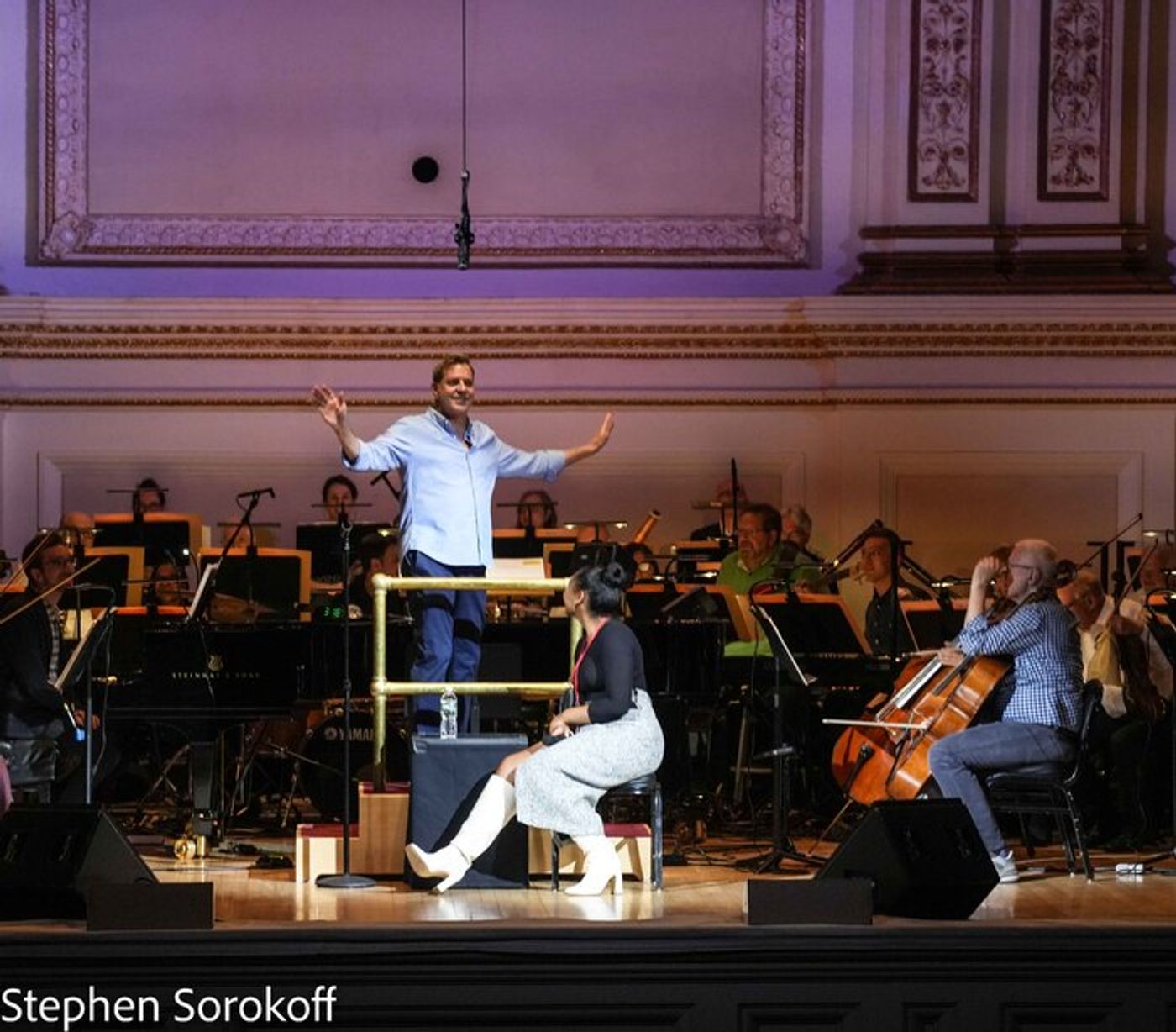 Photos: Maestro Steven Reineke Rehearses The New York Pops For The Opening Concert of The Season  Image