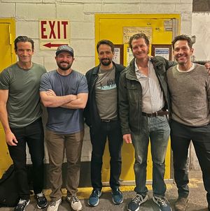 Colin Donnell, Alex Brightman, Lin-Manuel Miranda, Ian Shaw, Paul Rudd Photo