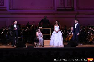 Javier Munoz, Ali Stroker, Hailey Kilgore and Derek Klena Photo