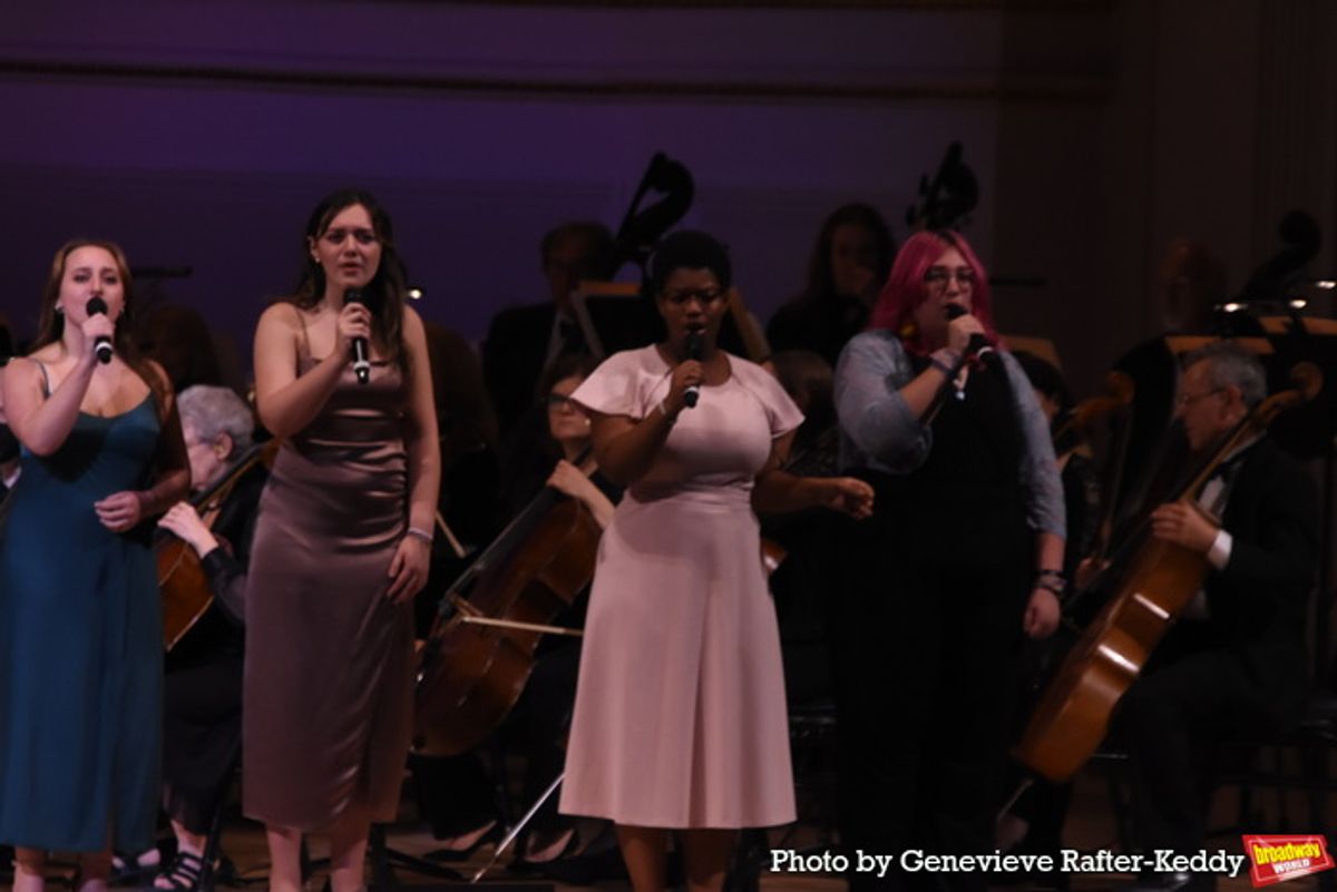 Members of The Susan E. Wagner High School Concert Chorus t at 