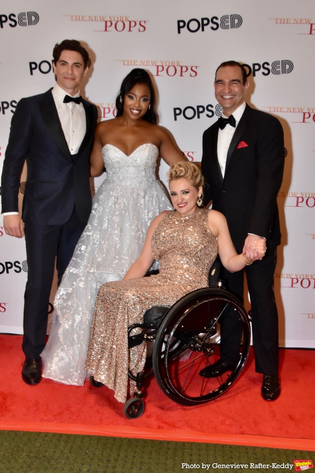 Derek Klena, Hailey Kilgore, Ali Stroker and Javier Munoz at 