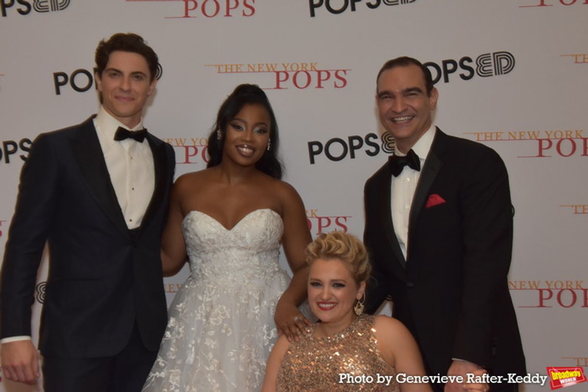 Derek Klena, Hailey Kilgore, Ali Stroker and Javier Munoz at 