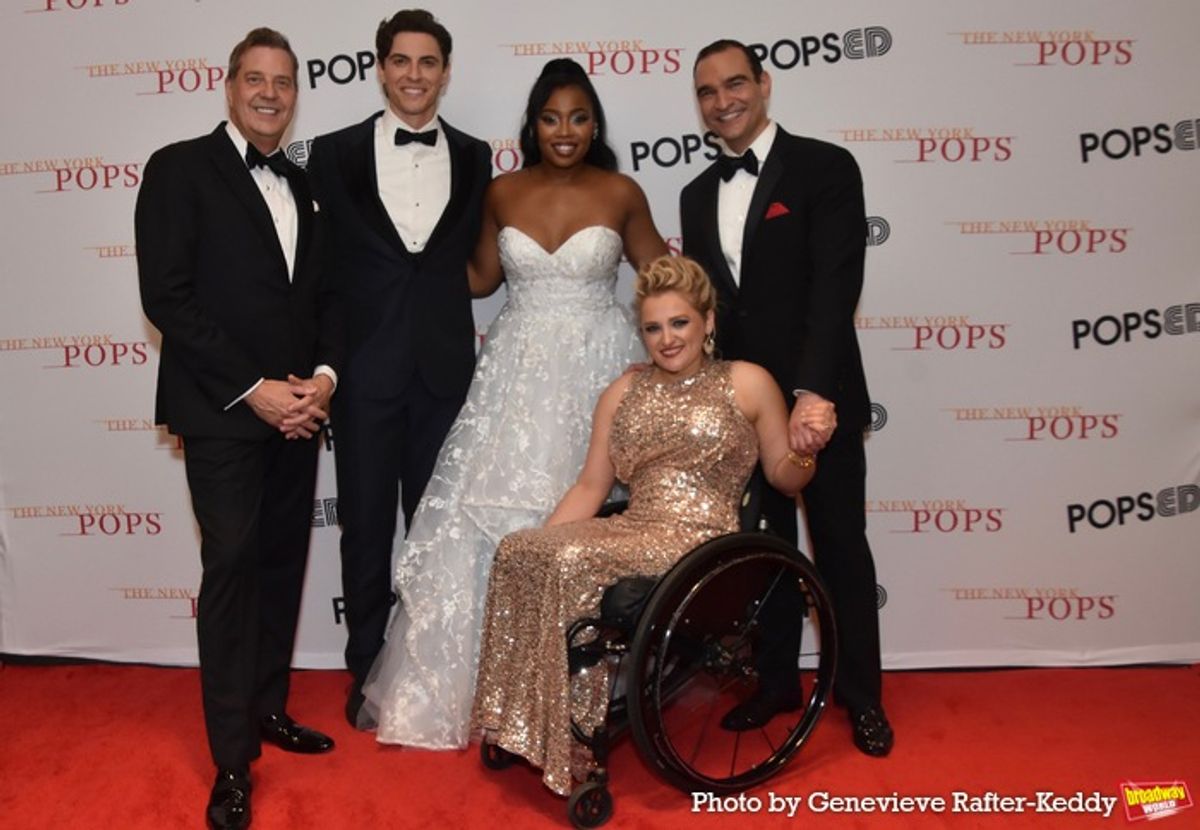 Steven Reineke, Derek Klena, Hailey Kilgore, Ali Stroker and Javier Munoz at 