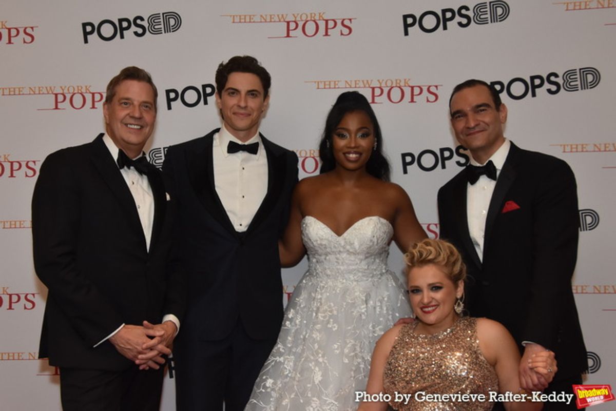 Steven Reineke, Derek Klena, Hailey Kilgore, Ali Stroker and Javier Munoz at 
