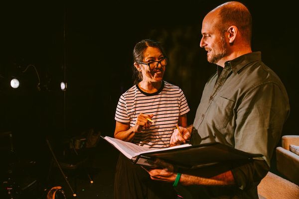 Sandra Tsing Loh and Thomas Caruso Photo