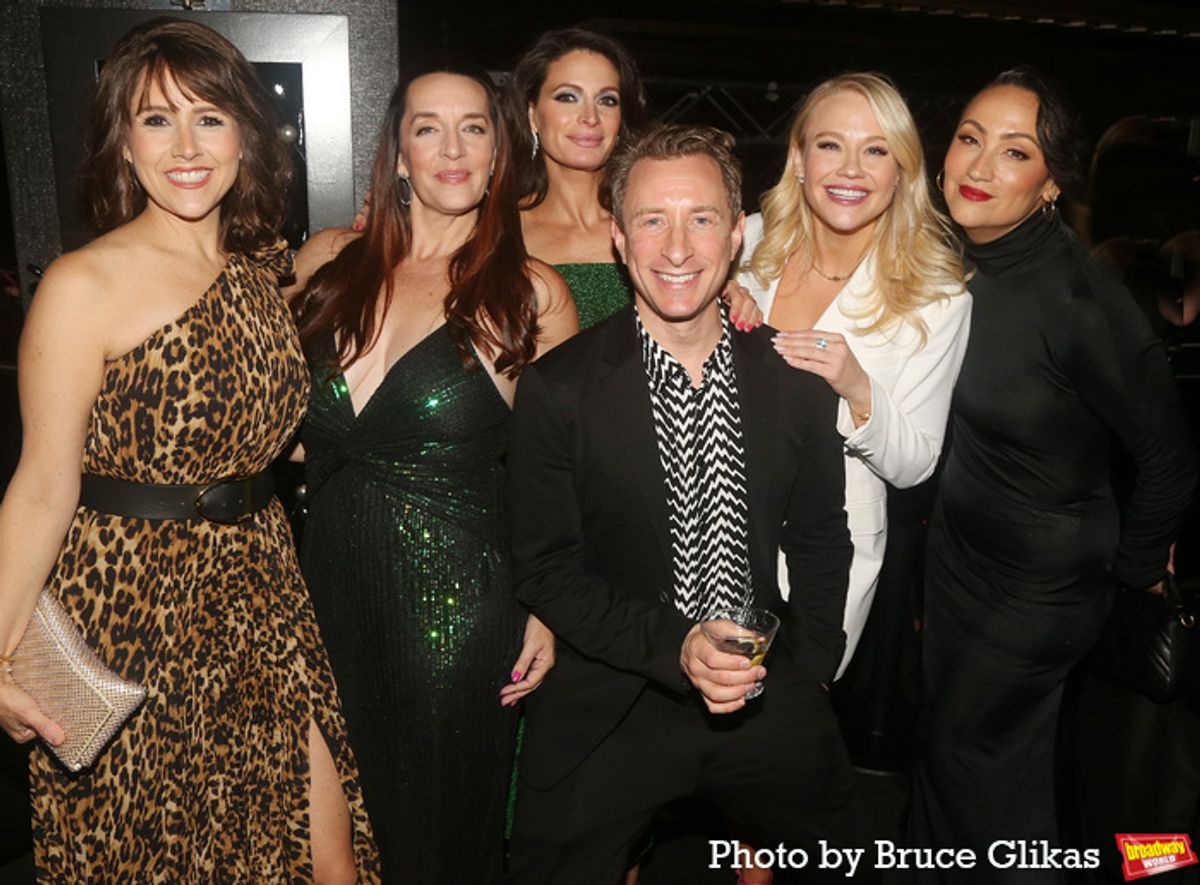 Alli Mauzey, Julia Murney, Jackie Burns, Craig Burns, Carrie St. Louis and Eden Espinosa at 