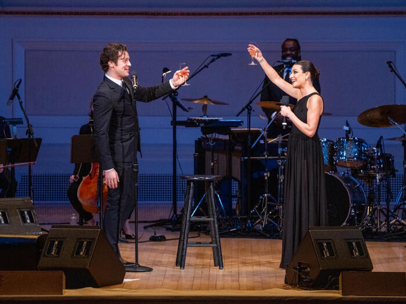 Photos: Lea Michele Makes Carnegie Hall Debut With Special Guests Jonathan Groff and Darren Criss  Image