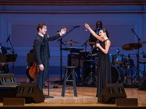 Jonathan Groff, Lea Michele @ BroadwayWorld Jonathan Groff, Lea Michele Photo
