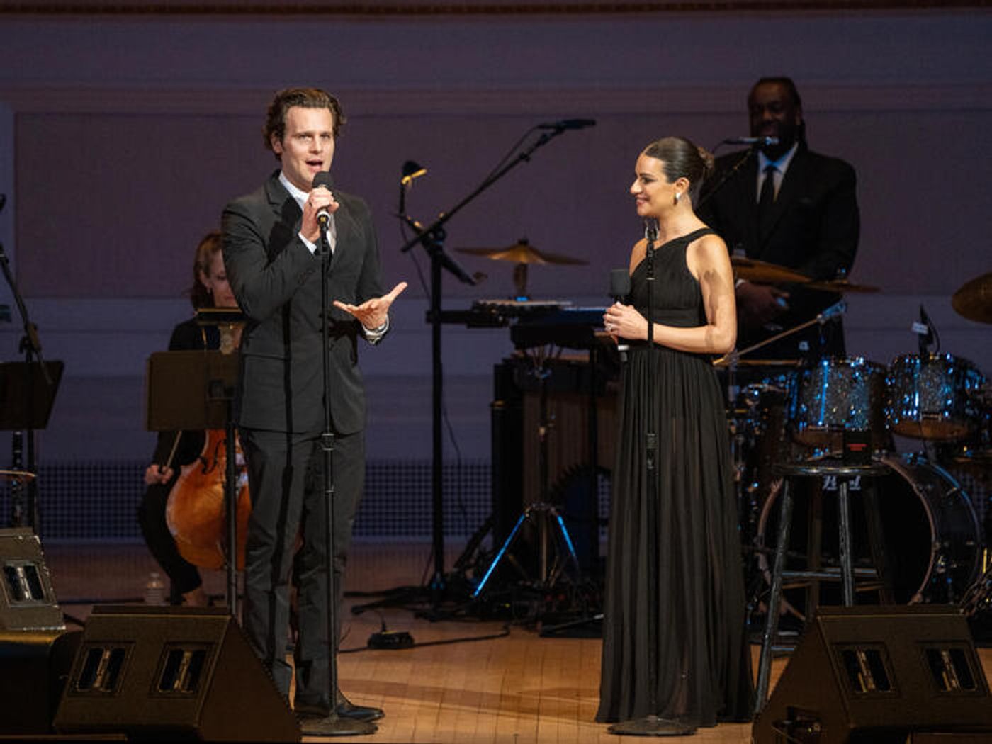 Photos: Lea Michele Makes Carnegie Hall Debut With Special Guests Jonathan Groff and Darren Criss  Image