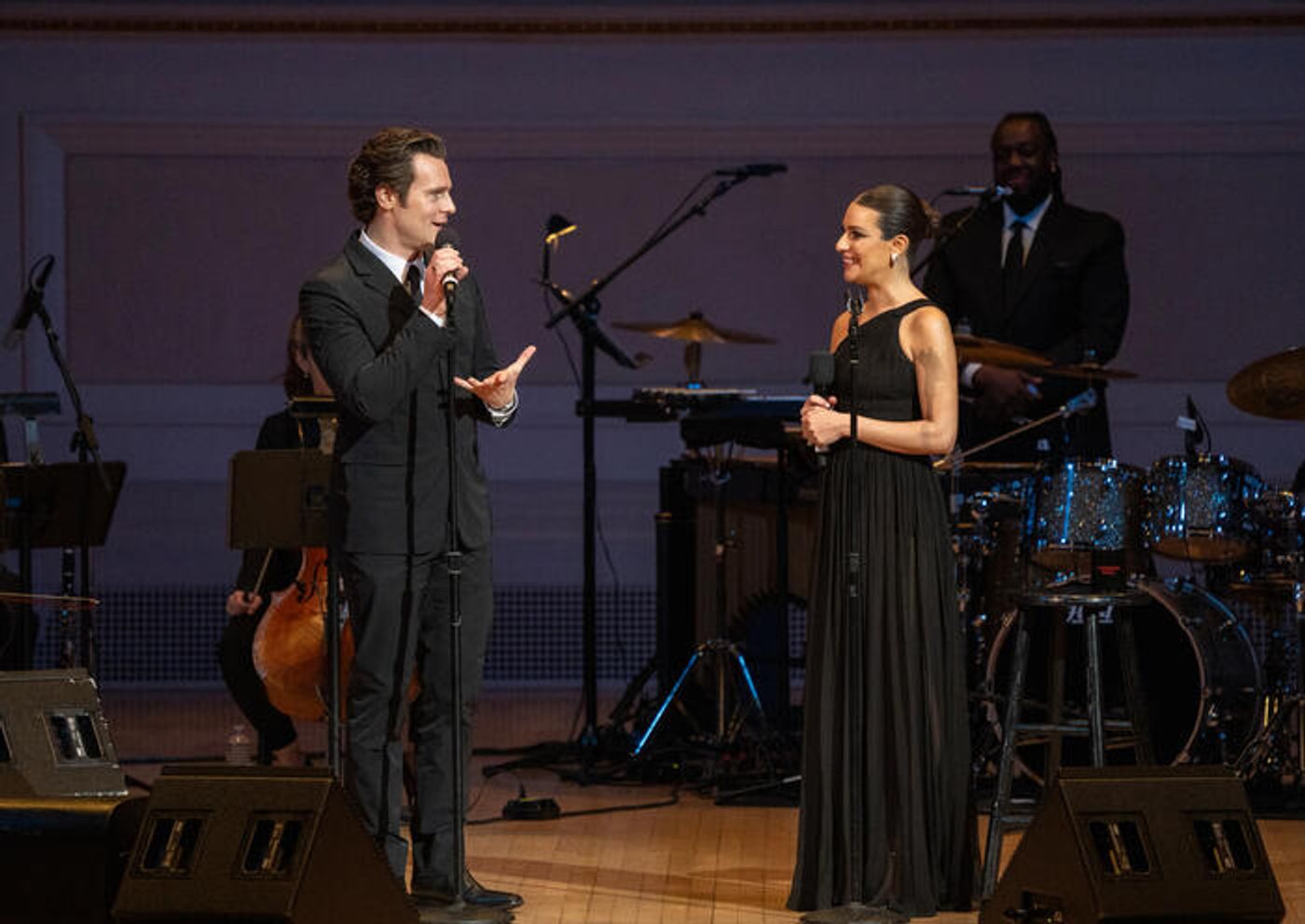 Photos: Lea Michele Makes Carnegie Hall Debut With Special Guests Jonathan Groff and Darren Criss  Image