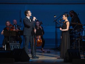 Jonathan Groff, Lea Michele @ BroadwayWorld Jonathan Groff, Lea Michele Photo